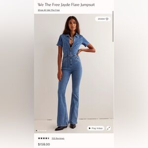 NWOT Free People Denim Jumpsuit